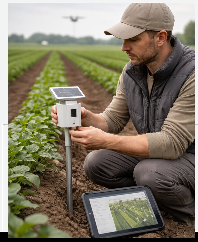 IoT мониторинг сельскохозяйственных полей и контроля в Новом Уренгое