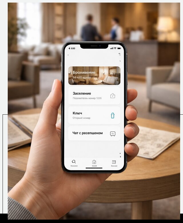 Мобильное приложение для гостей отеля в Новом Уренгое, управление сервисом